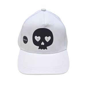 NWT White Light Up Skull Hat Baseball Cap Halloween Black Skeleton Adjustable